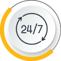 24 x 7 x 365 service